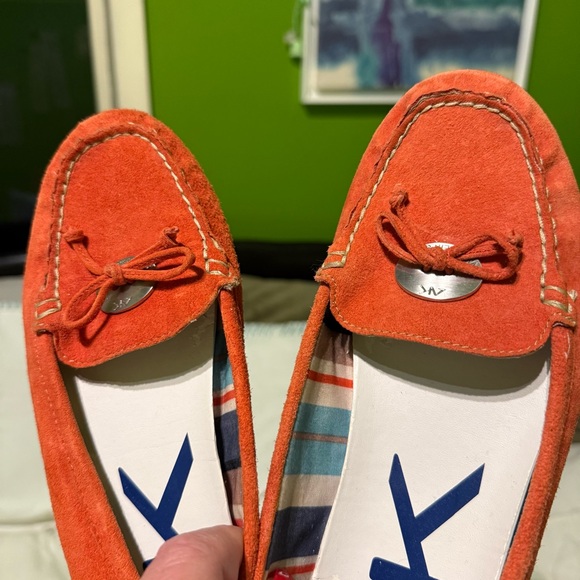 Anne Klein Orange Suede Flats Loafers  Size 8 - Picture 11 of 12